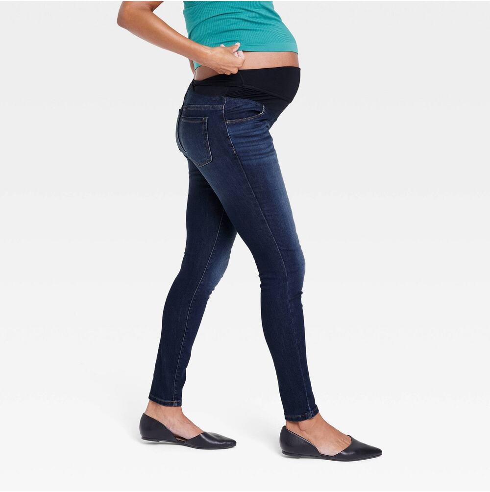 Isabel Maternity Women over the belly Jeans Sz. 14 Drk Blue NWOT Jeggings